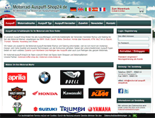 Tablet Screenshot of motorrad-auspuff-shop24.de